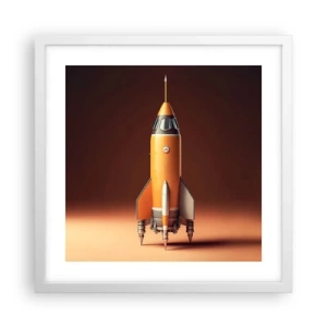 Poster in einem weißen Rahmen - Es beginnt mit einem Traum - 40x40 cm