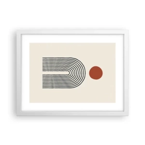 Poster in einem weißen Rahmen - Magnetismus von Formen und Farben - 40x30 cm