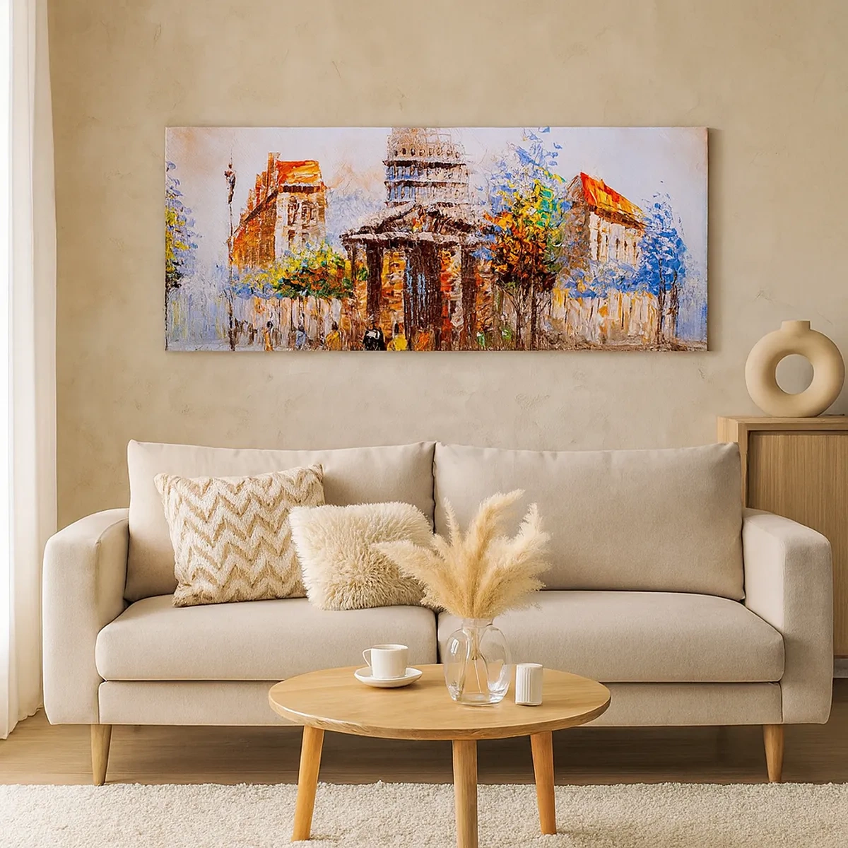 Bild auf Leinwand - Leinwandbild - Pariser Spaziergang - 30x30 cm