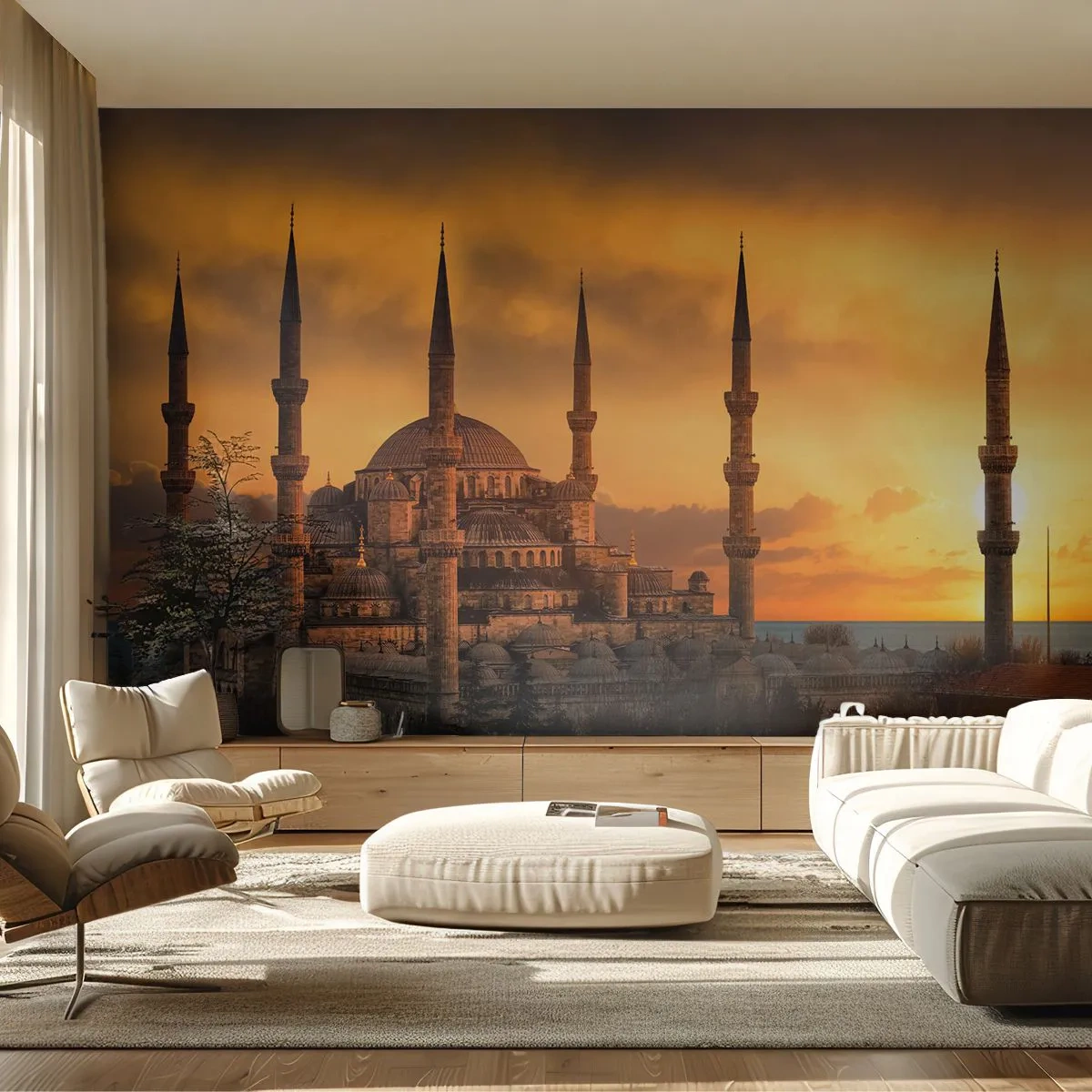 Fototapete Premium Canvas - Gott ist großartig - Die Architektur, Moschee, Istanbul - 200x140 cm