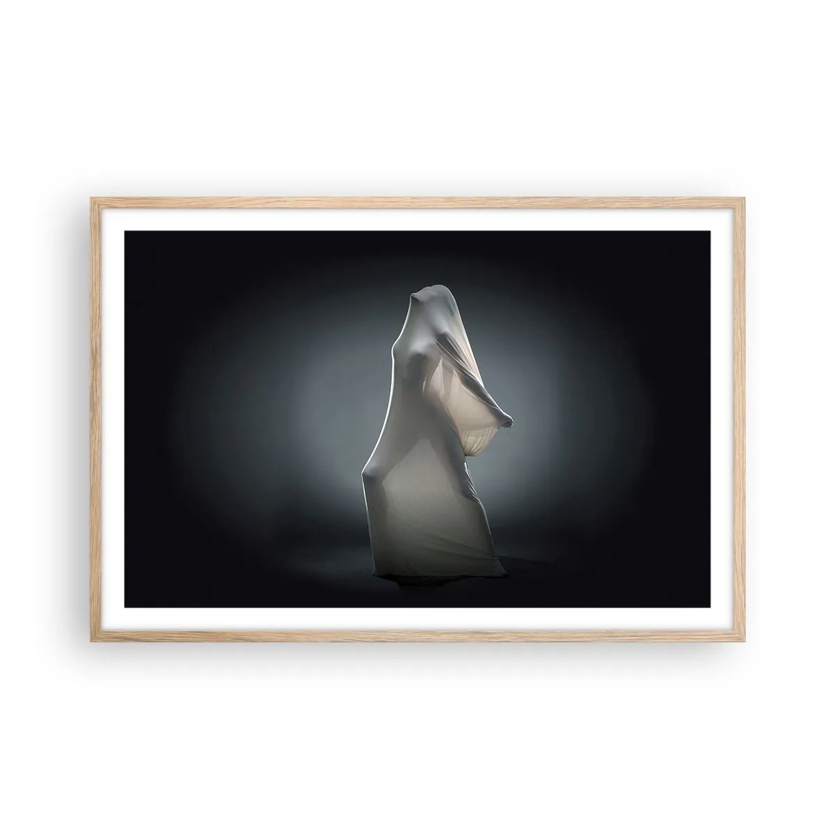 Poster in einem Rahmen aus heller Eiche - Versteckte Wünsche - 91x61 cm