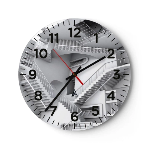 Wanduhr - Glasuhr - Die Paradoxien des Weltraums - 30x30 cm