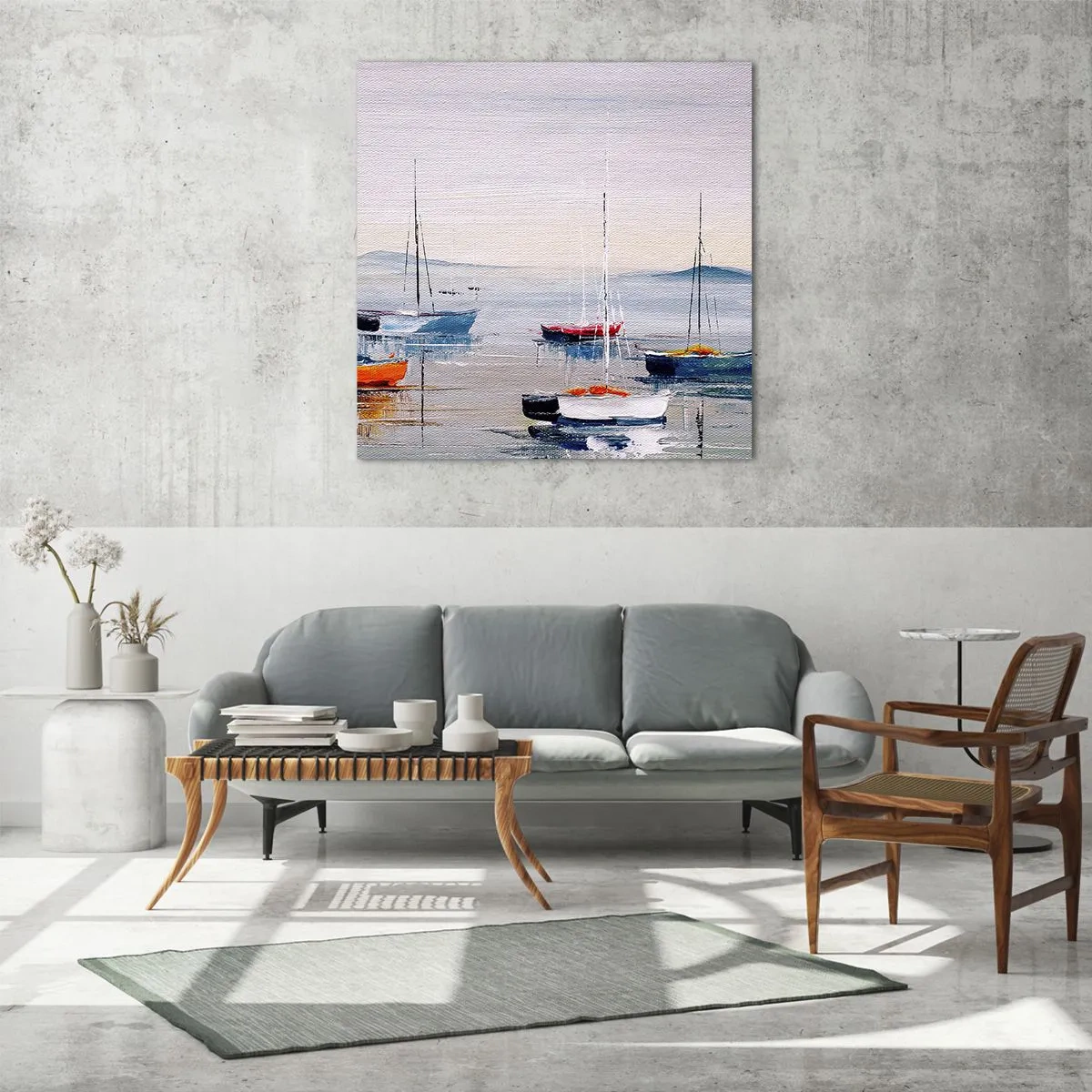 Glasbild - Bild auf glas - Wohlverdiente Ruhe - 40x40 cm