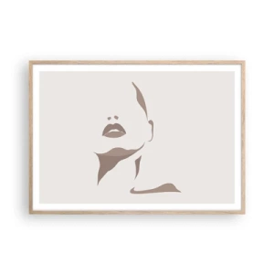 Poster in einem Rahmen aus heller Eiche - Aus Licht und Schatten - 100x70 cm