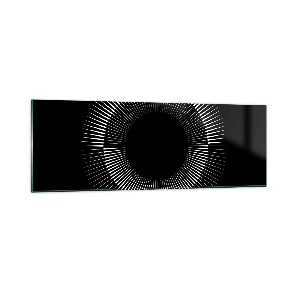 Glasbild - Bild auf glas - Schwarze Sonne - 90x30 cm