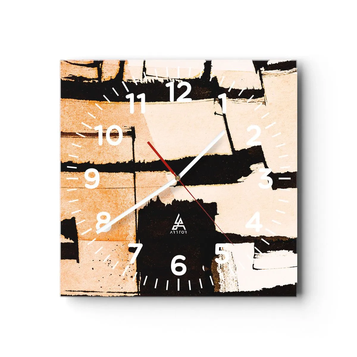 Wanduhr - Glasuhr - Also doch Ordnung - 30x30 cm