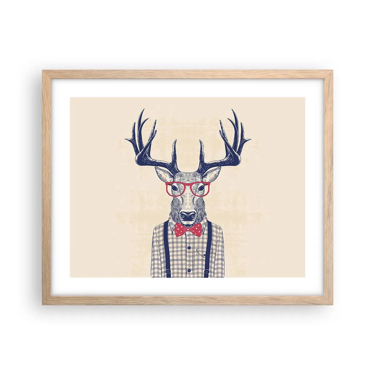 Poster in einem Rahmen aus heller Eiche - Eine lustige Extravaganz - 50x40 cm