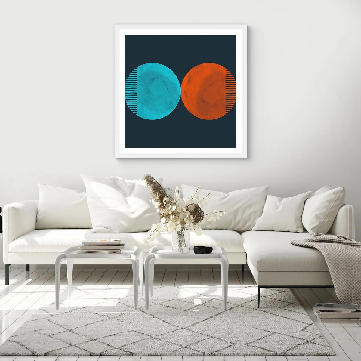 Poster in einem weißen Rahmen - Nur Geometrie? - 30x30 cm