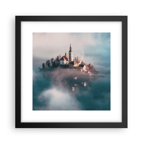 Poster in einem schwarzem Rahmen - Trauminsel - 30x30 cm