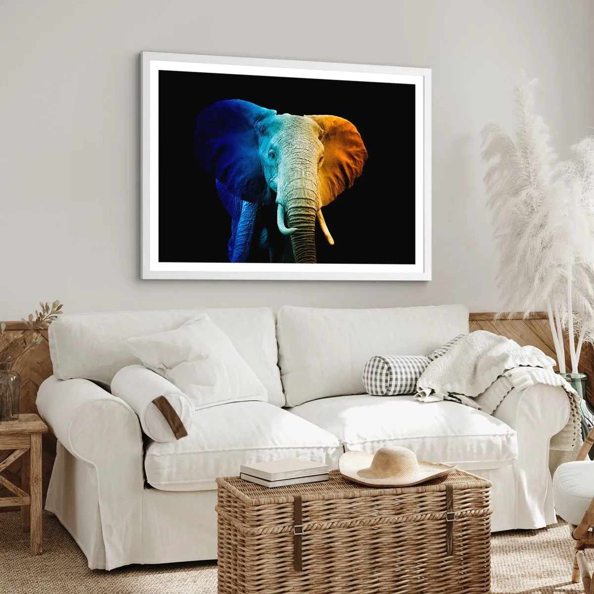 Poster in einem weißen Rahmen - Exzentrisch, kein Verrückter - 100x70 cm