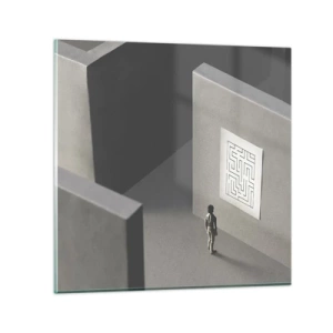 Glasbild - Bild auf glas - Aber wo bin ich? - 30x30 cm