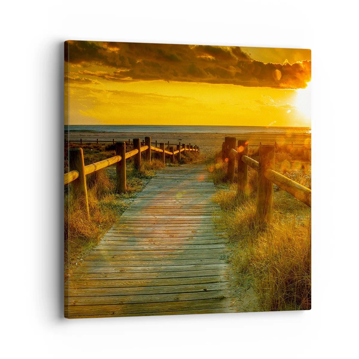 Bild auf Leinwand - Leinwandbild - In altem Gold gebadet - 40x40 cm