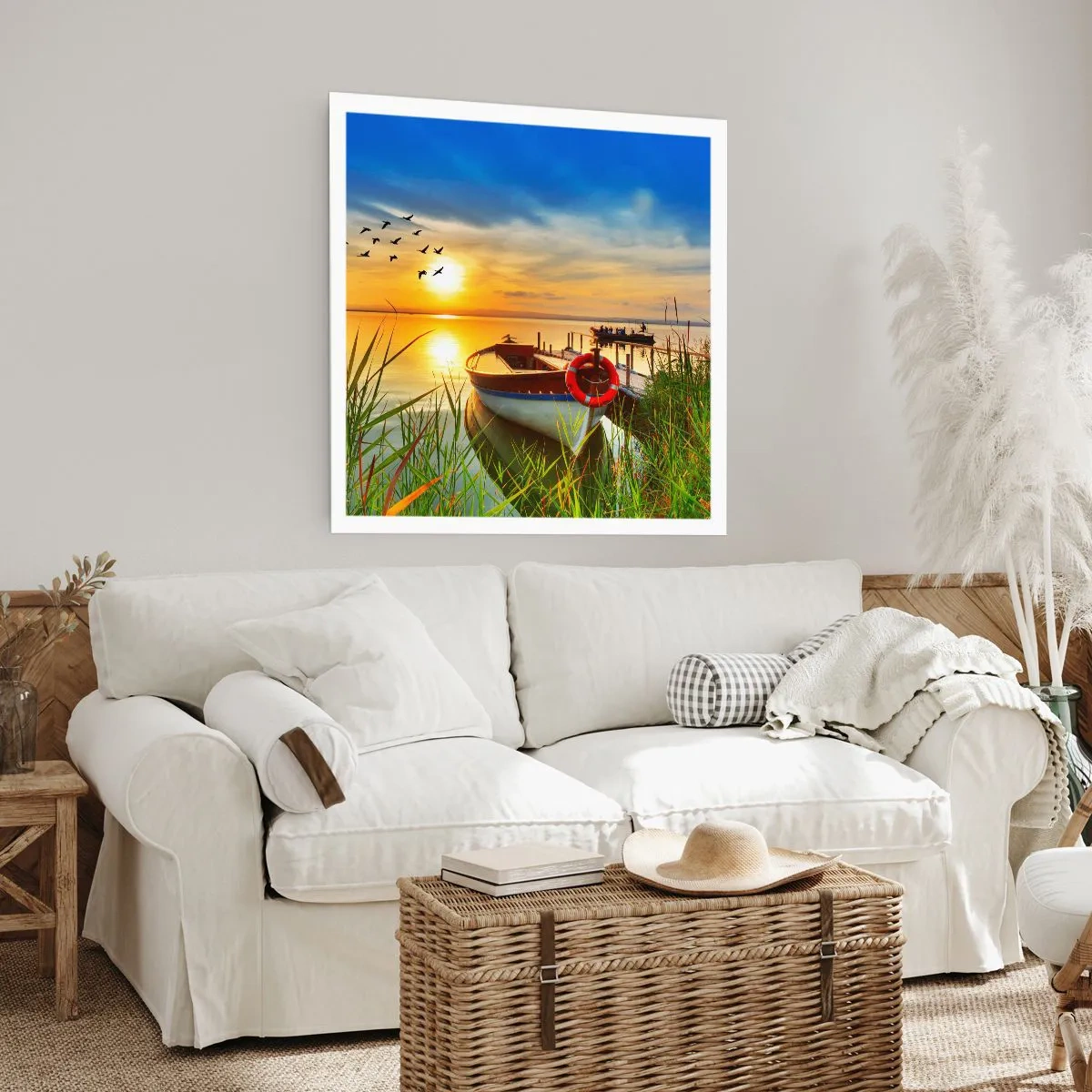 Poster - Die Kormorane fliegen schon weg - 60x60 cm