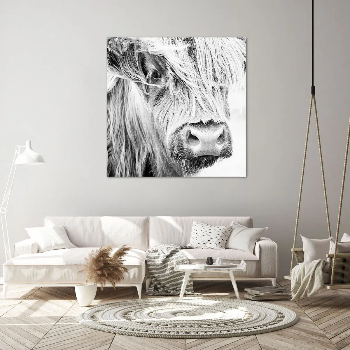 Bild auf Leinwand - Leinwandbild - Schottische Wildheit - 50x50 cm