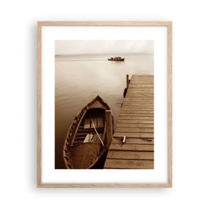Poster in einem Rahmen aus heller Eiche - Großer Frieden - 40x50 cm