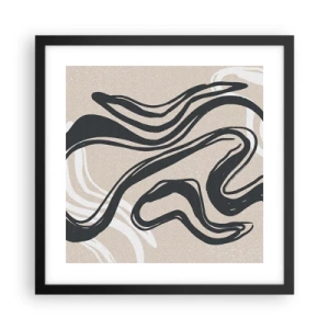 Poster in einem schwarzem Rahmen - Vervielfachter Ausdruck - 40x40 cm