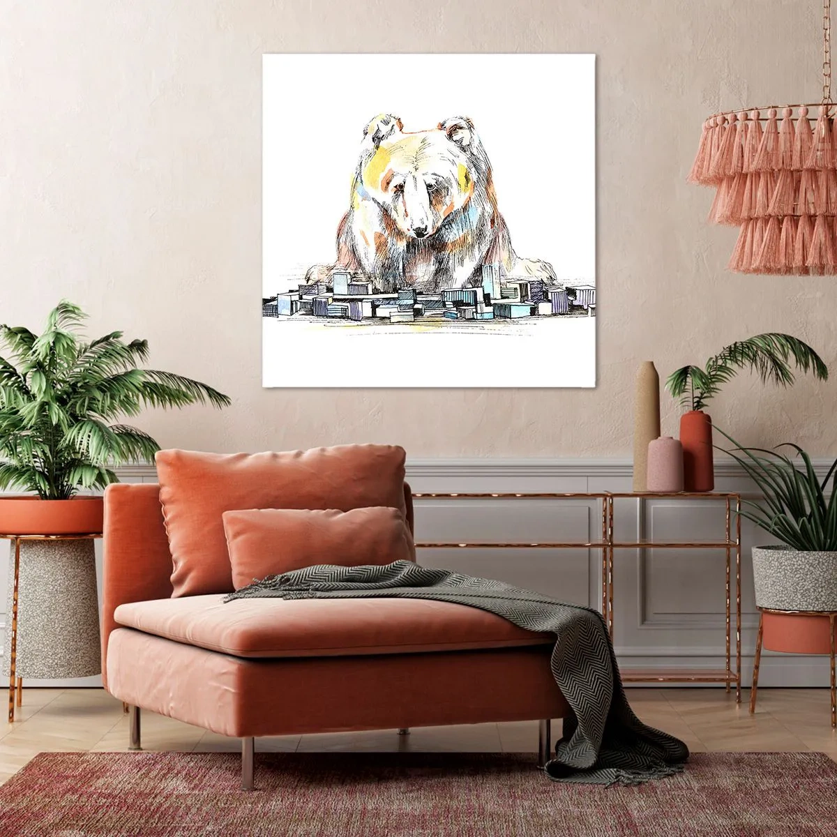 Bild auf Leinwand - Leinwandbild - Wie kann man so leben? - 40x40 cm