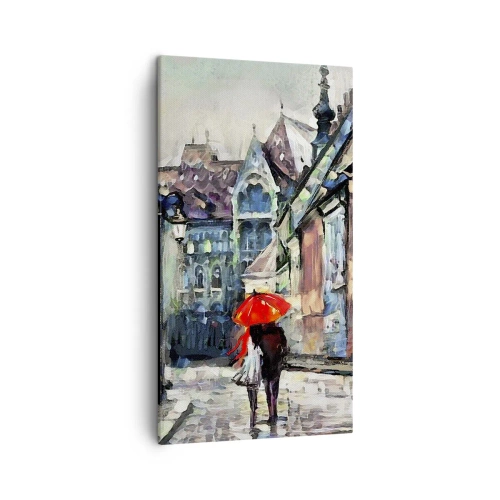 Bild auf Leinwand - Leinwandbild - Regen für Zwei - 45x80 cm