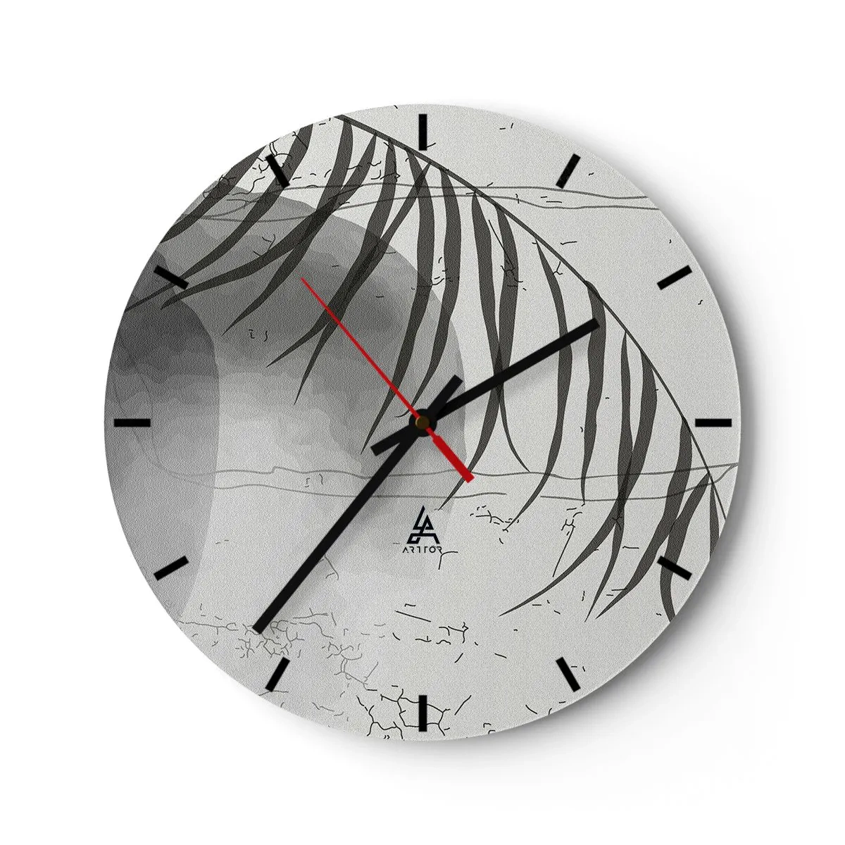 Wanduhr - Glasuhr - Subtile Exotik der Natur - 40x40 cm