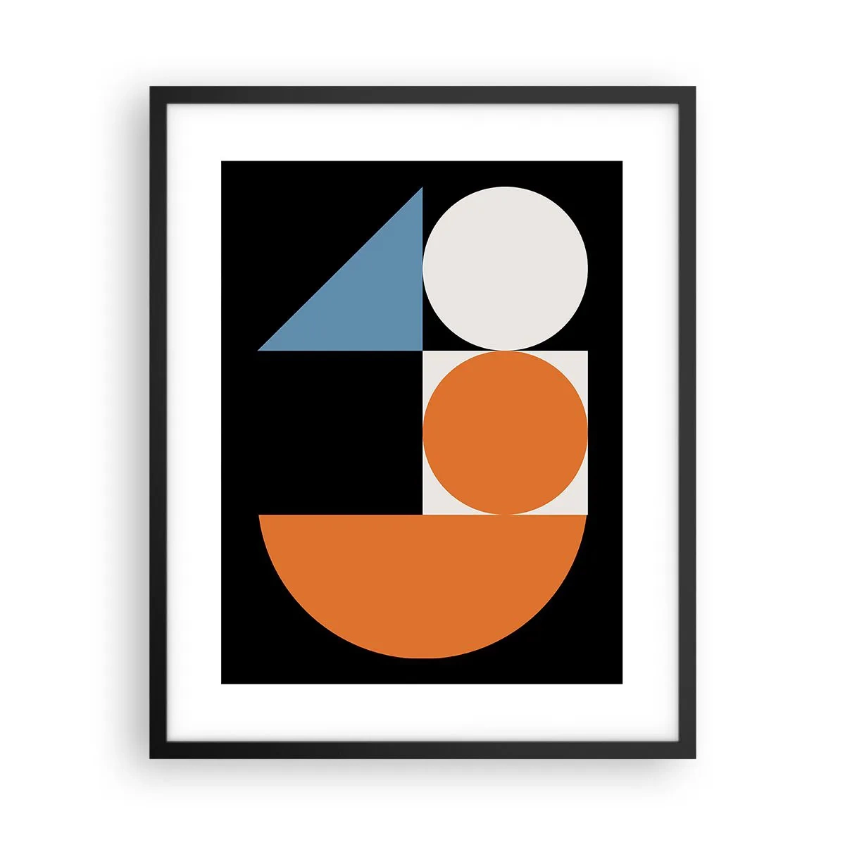 Poster in einem schwarzem Rahmen - Bebilderte Anordnung - 40x50 cm