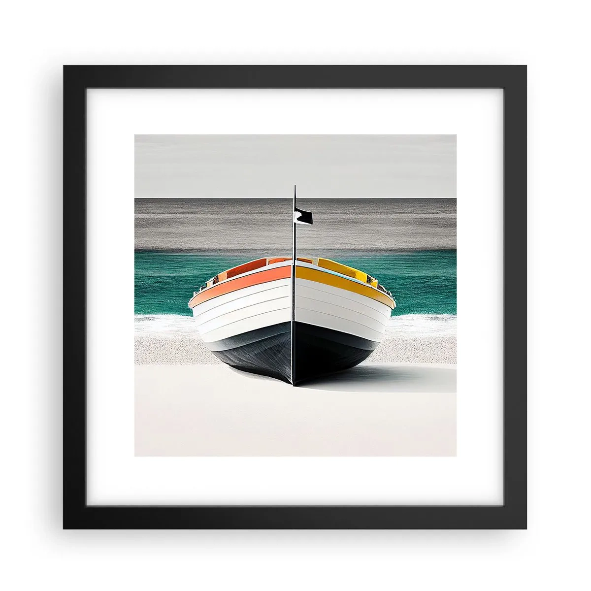 Poster in einem schwarzem Rahmen - An seinem Platz - 30x30 cm