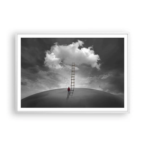 Poster in einem weißen Rahmen - Alles ist möglich - 100x70 cm