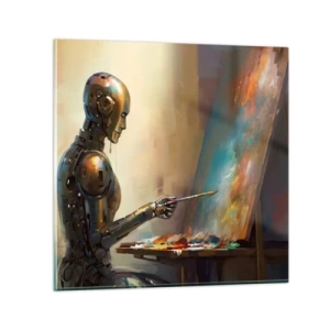 Glasbild - Bild auf glas - Die Kunst der Zukunft - 70x70 cm