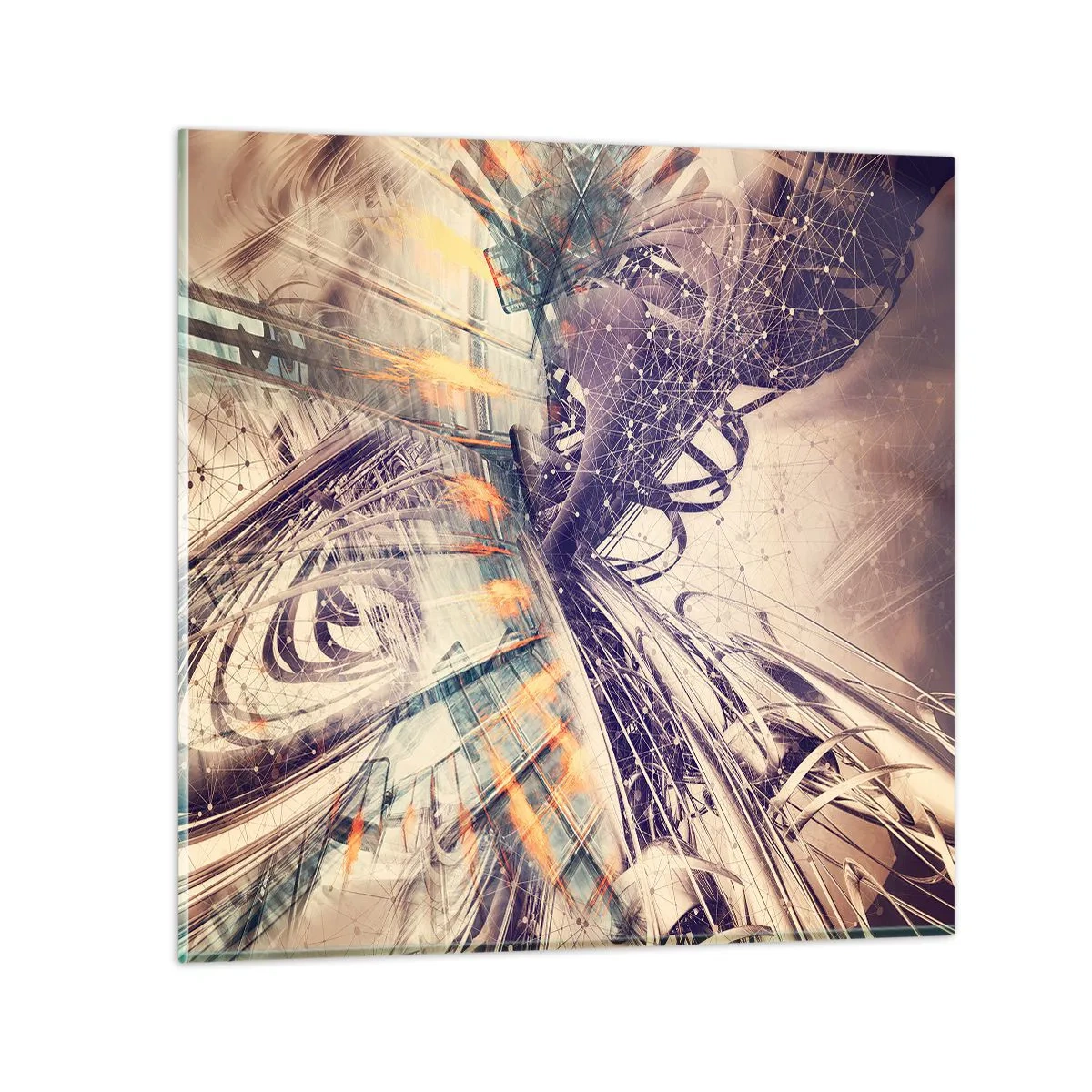 Glasbild - Bild auf glas - In großer Eile - 60x60 cm