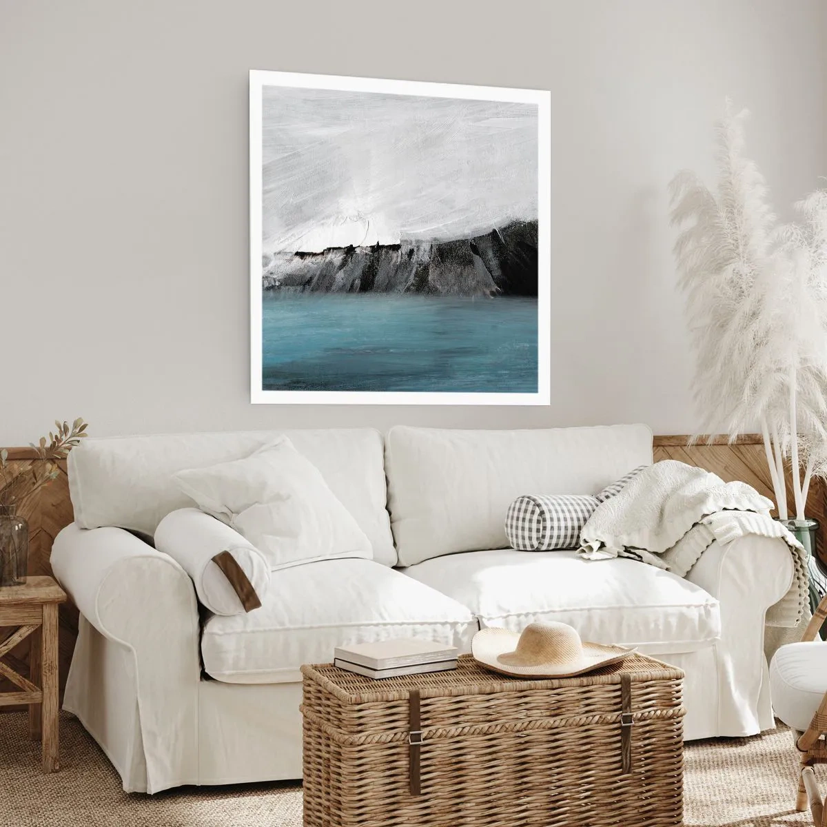 Poster - Wasser – Erde: Kampf der Naturelemente - 50x50 cm