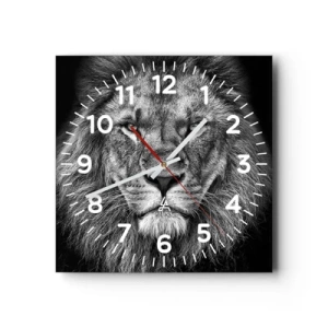 Wanduhr - Glasuhr - Im Krönungsgewand - 30x30 cm