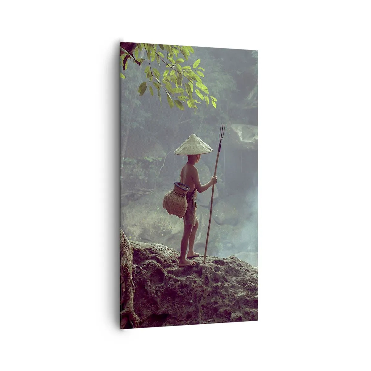 Bild auf Leinwand - Leinwandbild - Befreundet mit der Natur - 65x120 cm