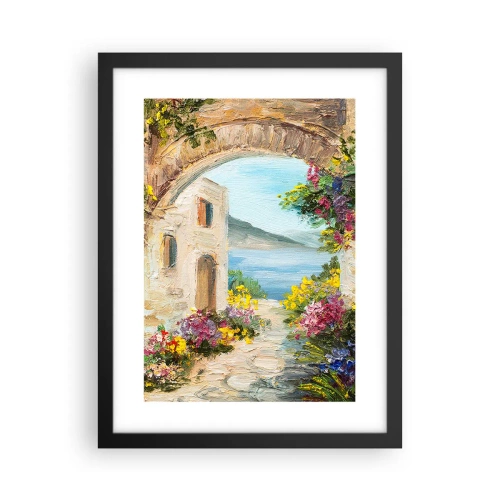 Poster in einem schwarzem Rahmen - Charme einer Küstenprovinz - 30x40 cm