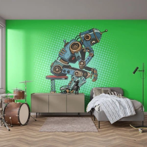 Fototapete Premium Sand - Über der Essenz des Seins - Abstraktion, Intelligenter Roboter, Für Kinder - 350x256 cm