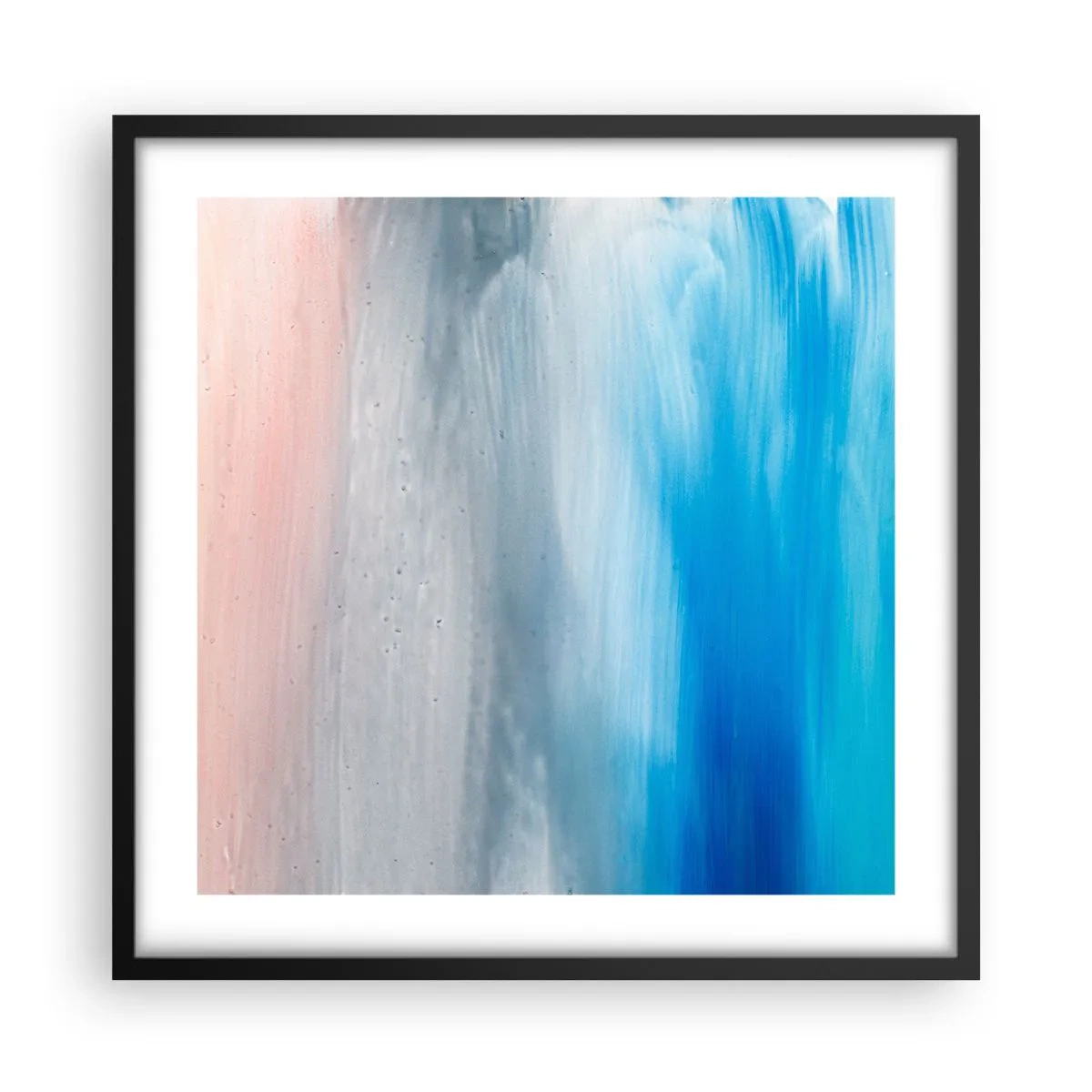 Poster in einem schwarzem Rahmen - Elemente: Luft - 50x50 cm