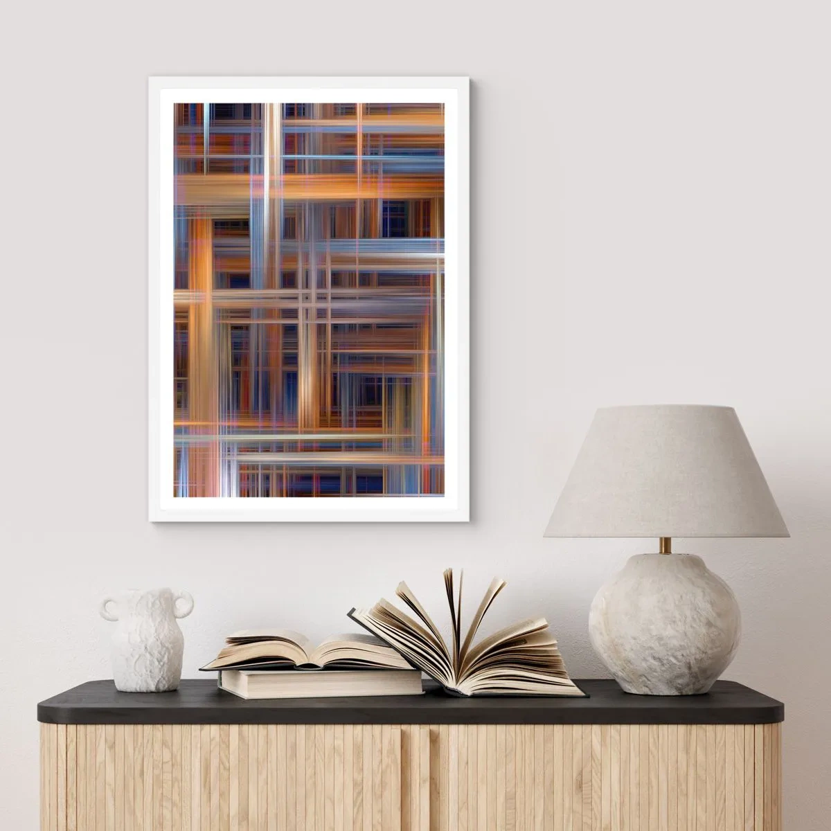 Poster in einem weißen Rahmen - Aus Licht gewebt - 40x50 cm