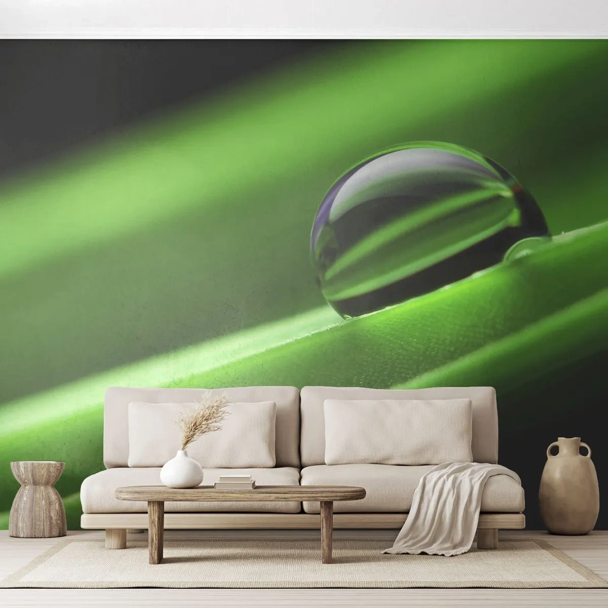 Selbstklebende Fototapete Deluxe Sticker - Leben hautnah - Abstraktion, Grafik, Ein Wassertropfen - 400x280 cm