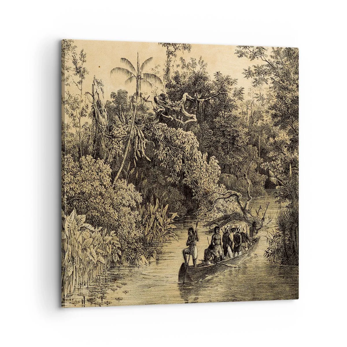 Bild auf Leinwand - Leinwandbild - Expedition zur Quelle - 60x60 cm