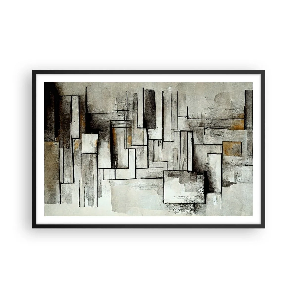 Poster in einem schwarzem Rahmen - Kraft der Einfachheit - 91x61 cm