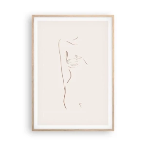 Poster in einem Rahmen aus heller Eiche - Die Form des Verlangens - 70x100 cm