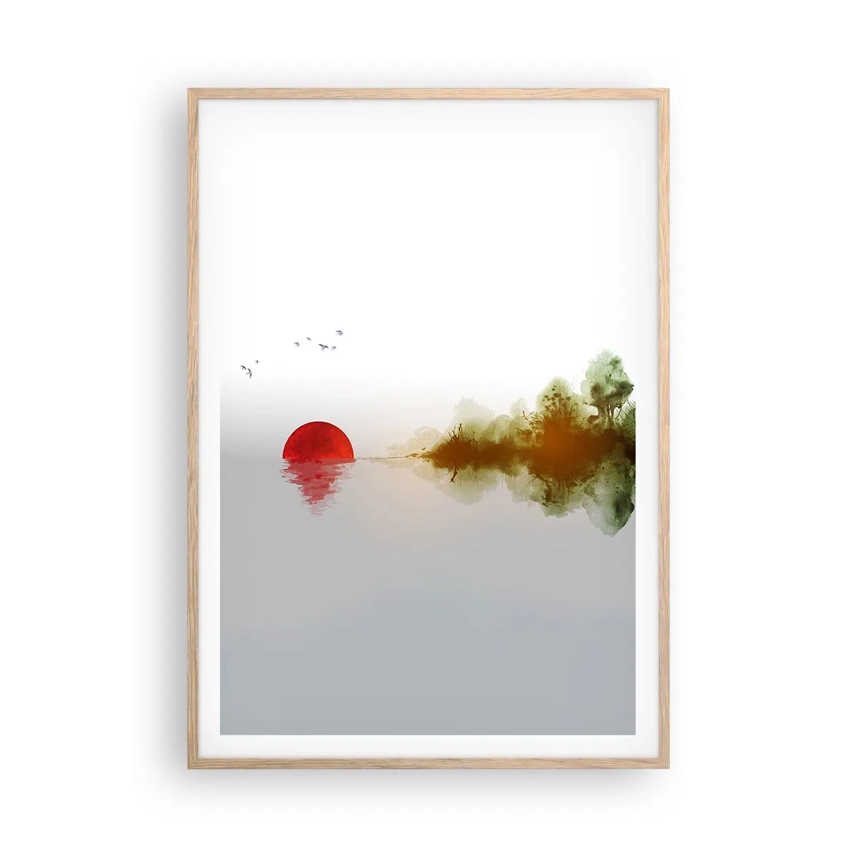 Poster in einem Rahmen aus heller Eiche - Versprechen der Ruhe - 70x100 cm