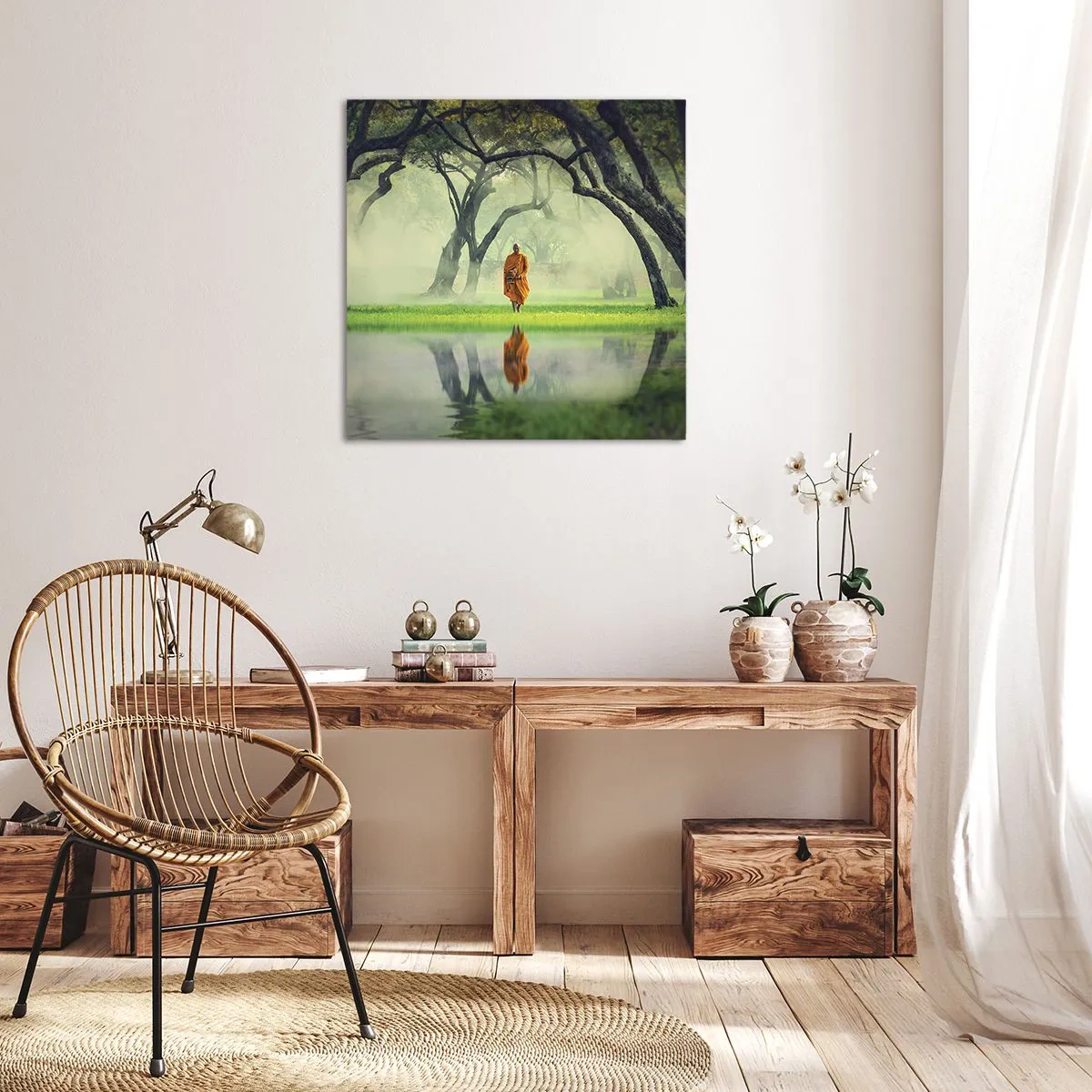 Bild auf Leinwand - Leinwandbild - Auf dem Weg zur Erleuchtung - 30x30 cm