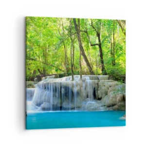 Bild auf Leinwand - Leinwandbild - In Türkis und Grün ertrinken - 50x50 cm