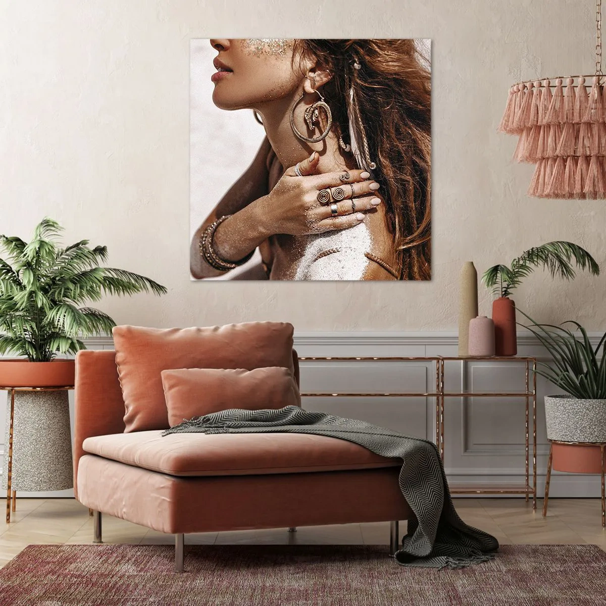 Bild auf Leinwand - Leinwandbild - Königin des wilden Strandes - 40x40 cm