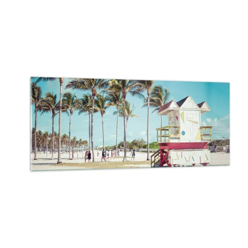 Glasbild - Bild auf glas - Dir steht ein schöner Tag bevor - 100x40 cm