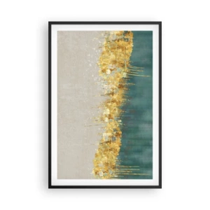 Poster in einem schwarzem Rahmen - Goldener Rand - 61x91 cm