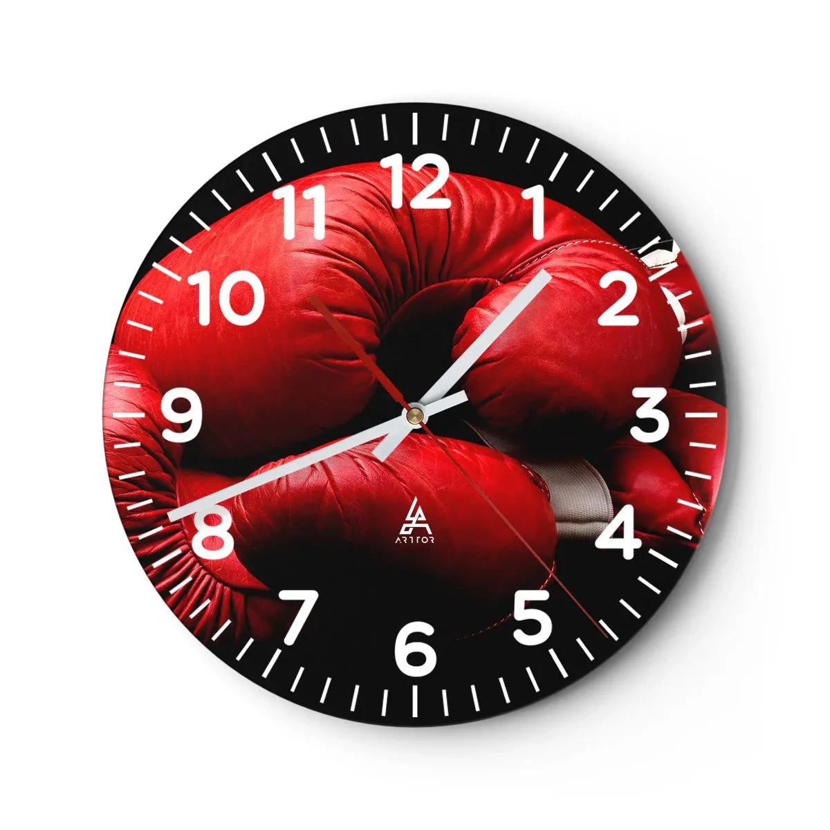 Wanduhr - Glasuhr - Die Emotionen des Kampfes liegen hinter uns - 40x40 cm