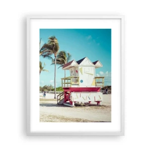 Poster in einem weißen Rahmen - Dir steht ein schöner Tag bevor - 40x50 cm