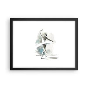 Poster in einem schwarzem Rahmen - In einen Schwan verzaubert - 40x30 cm