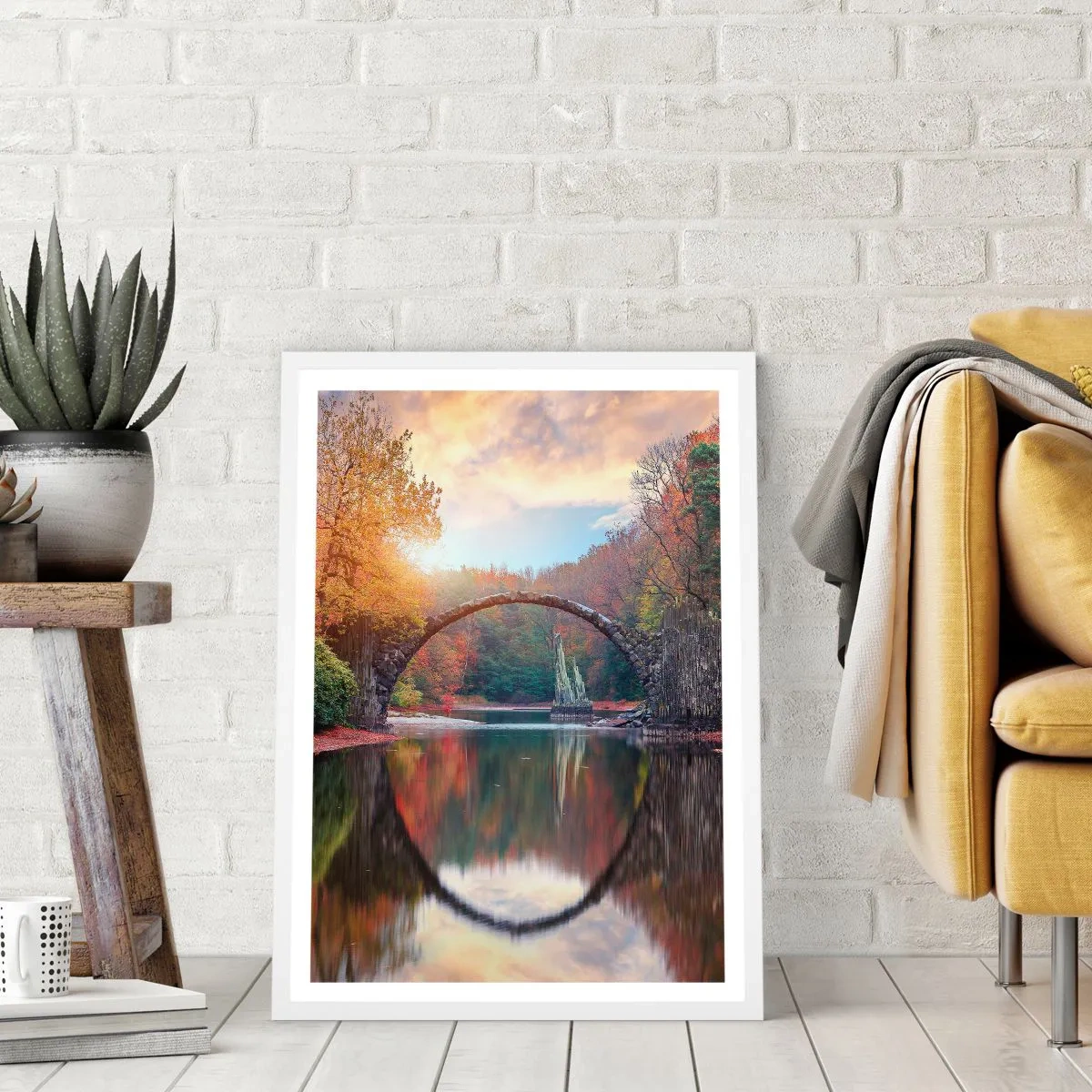 Poster in einem weißen Rahmen - Auf der anderen Seite des Spiegels - 61x91 cm