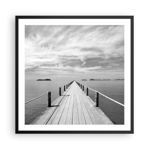 Poster in einem schwarzem Rahmen - Oder vielleicht eine Reise ... - 60x60 cm